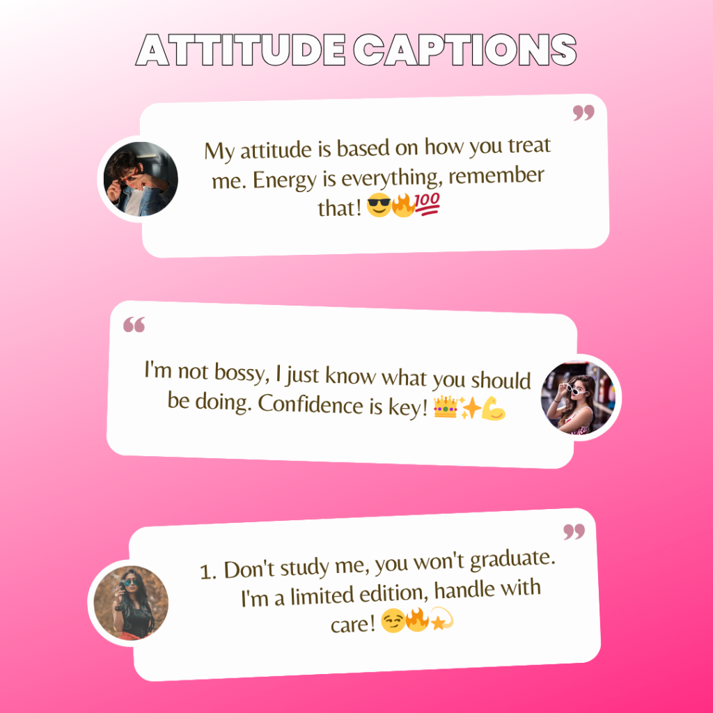 attitude captions