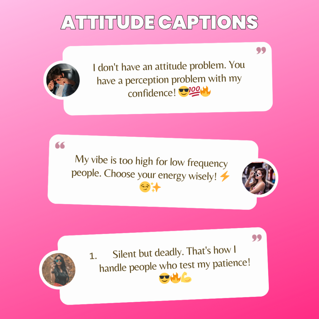 attitude captions
