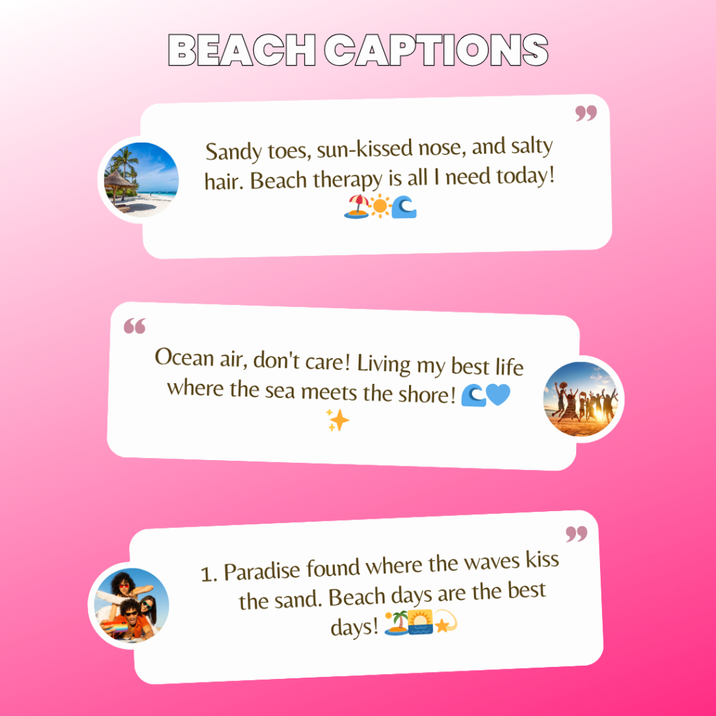 beach captions