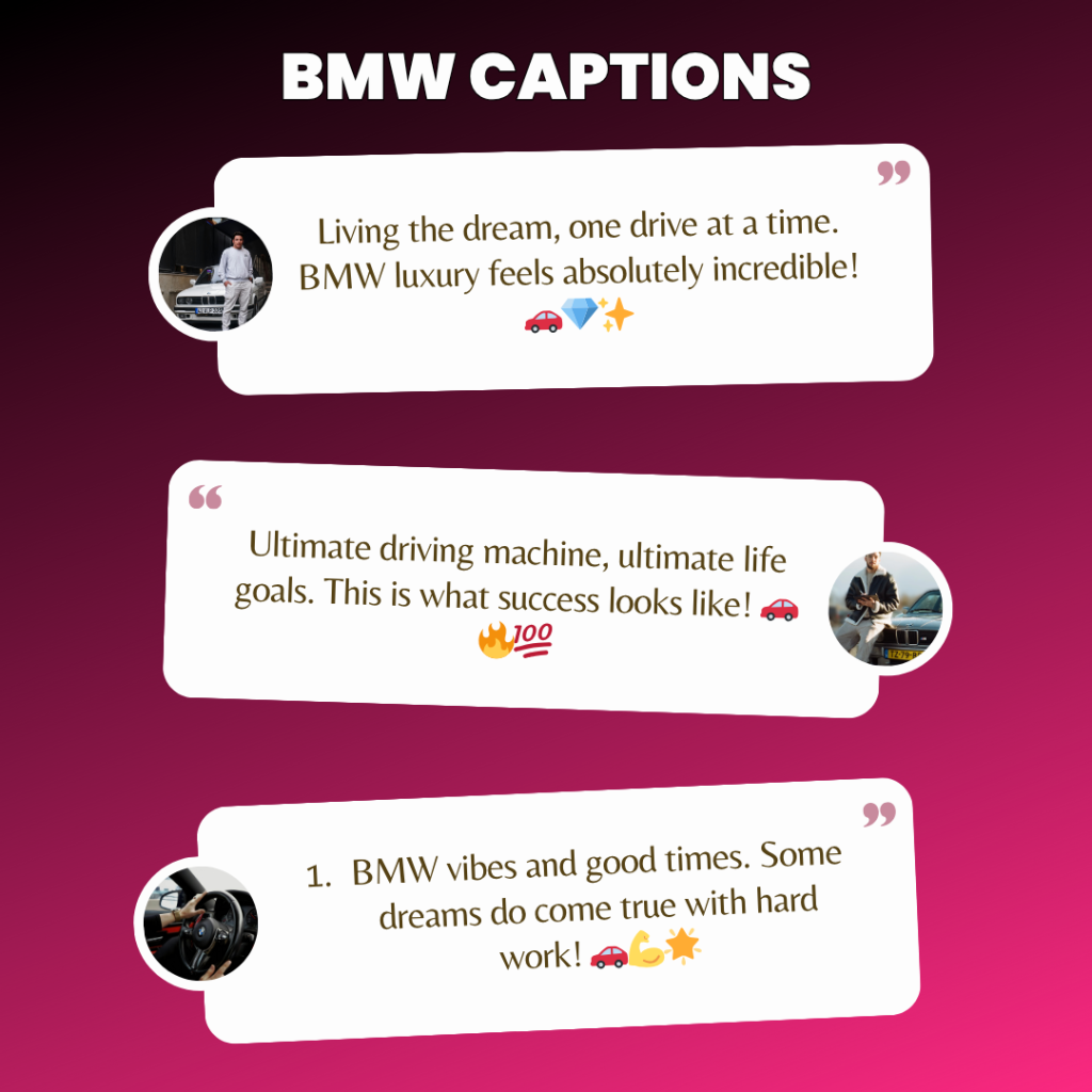 bmw captions