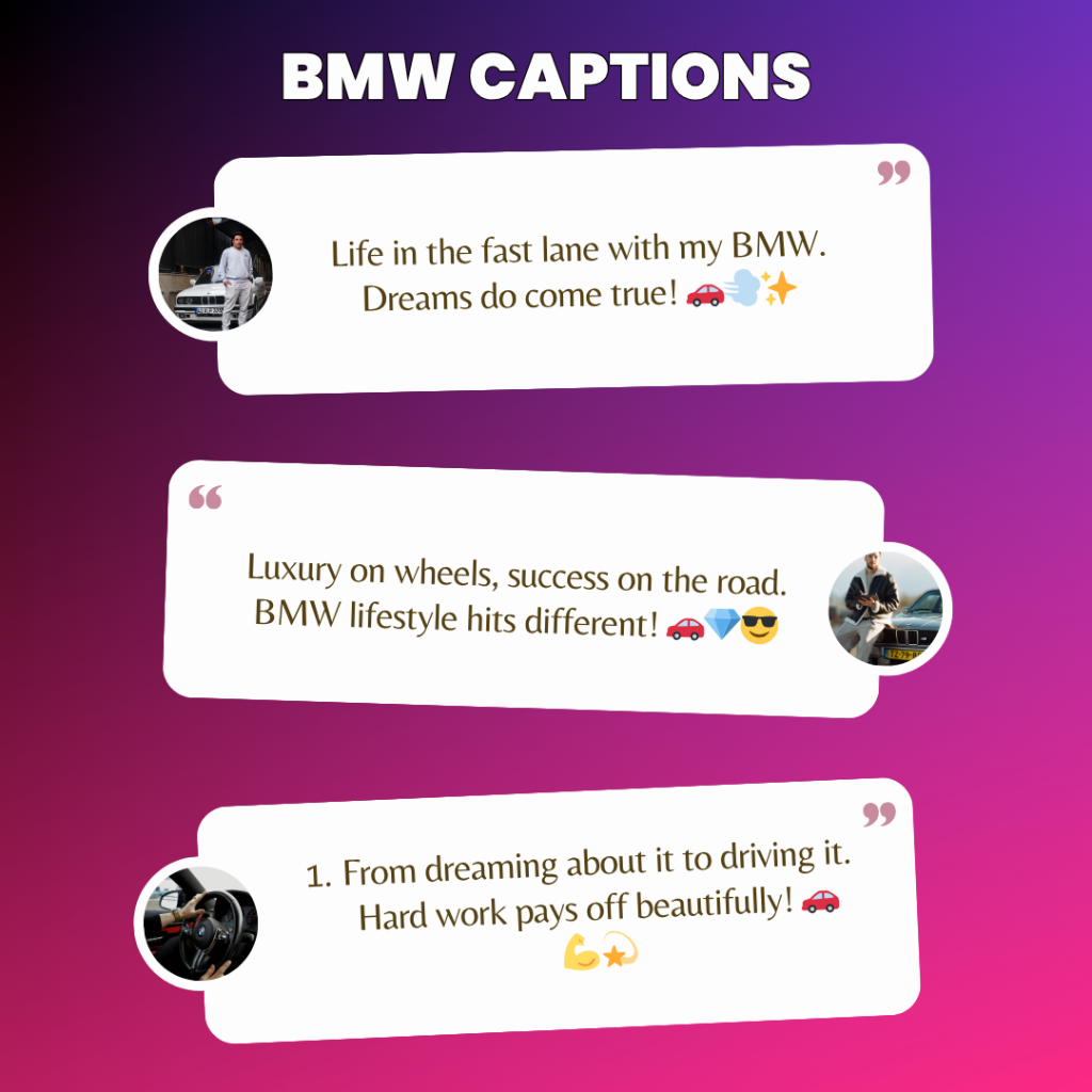 bmw captions