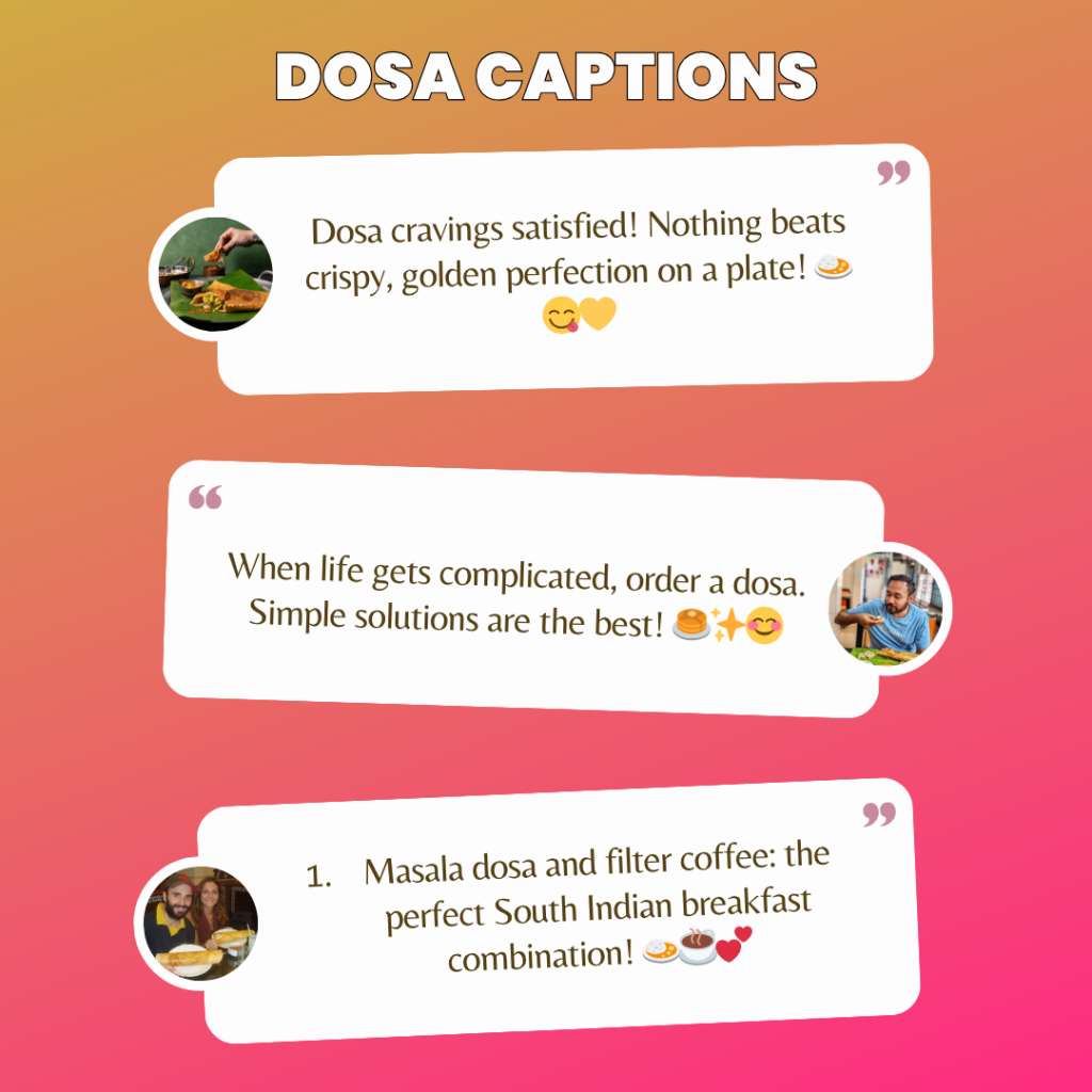 dosa captions