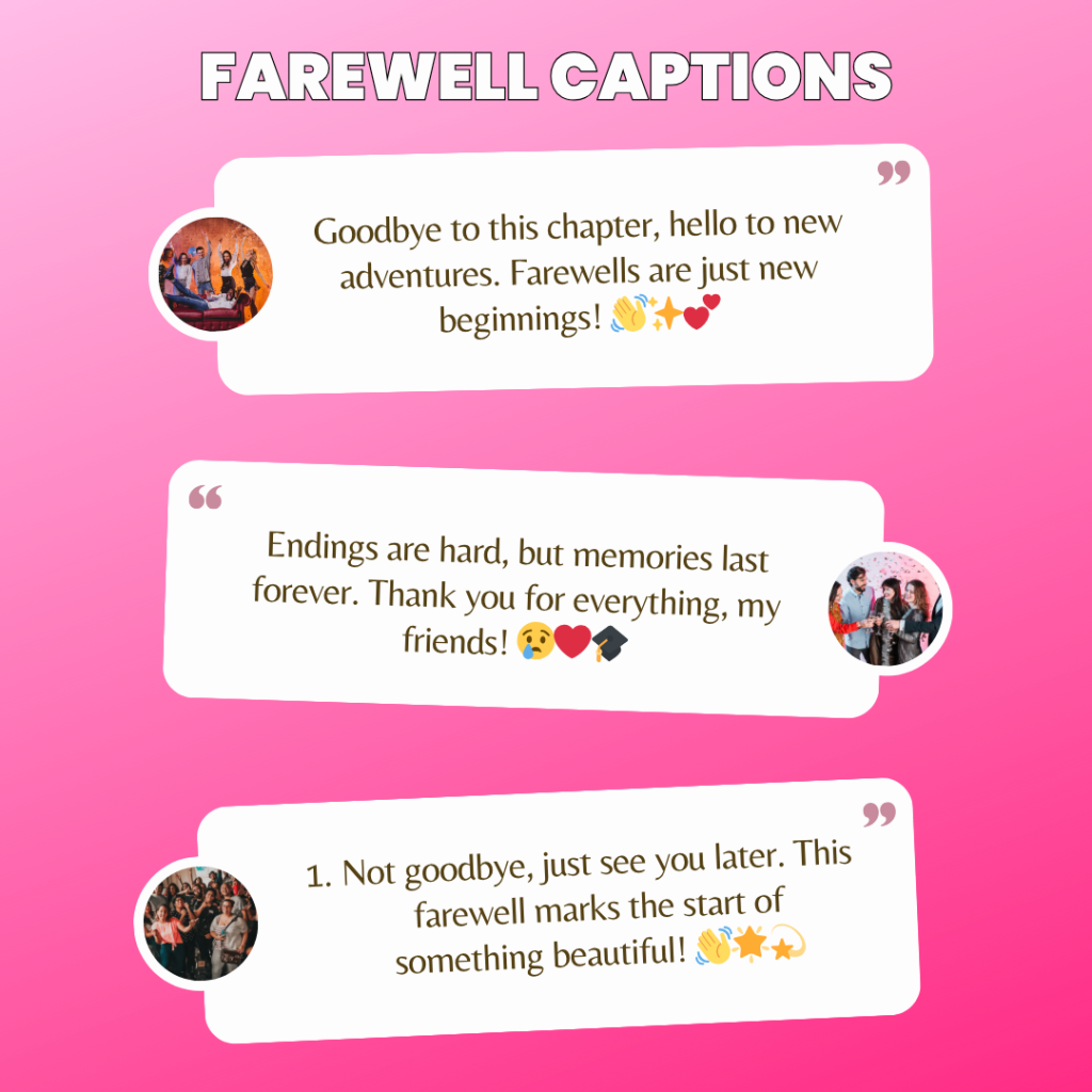 farewell captions