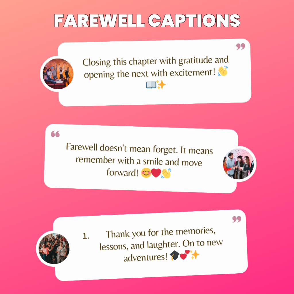 farewell captions