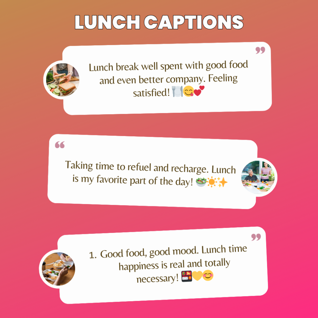 lunch captions