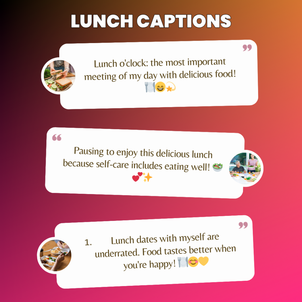 lunch captions