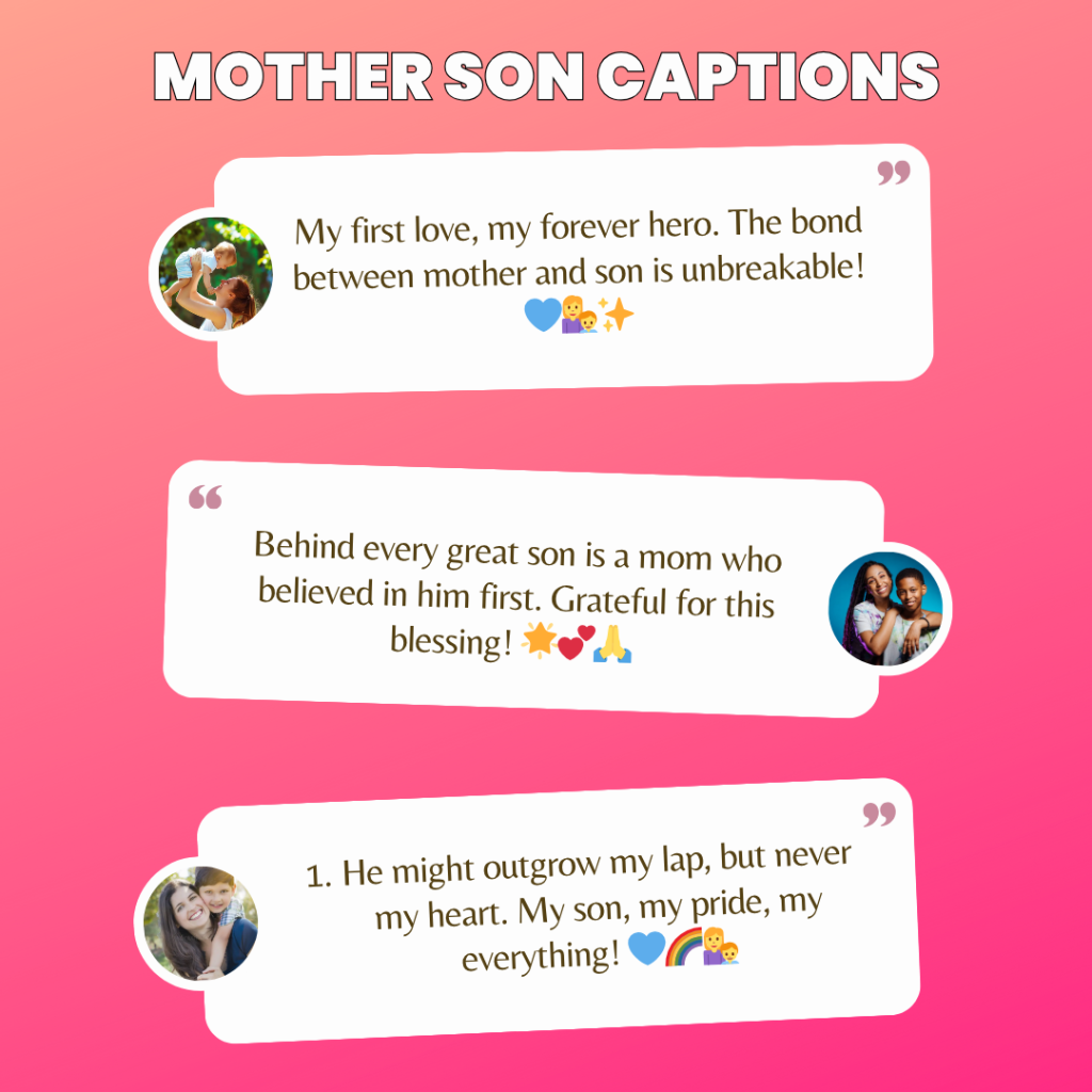 mother son captions