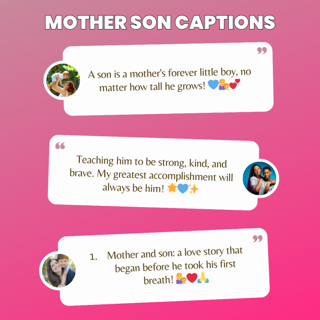 mother son captions