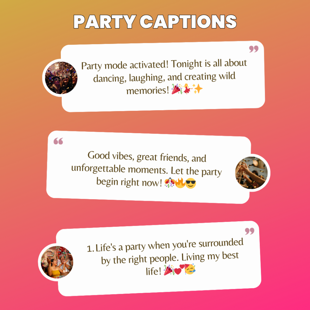 party captions