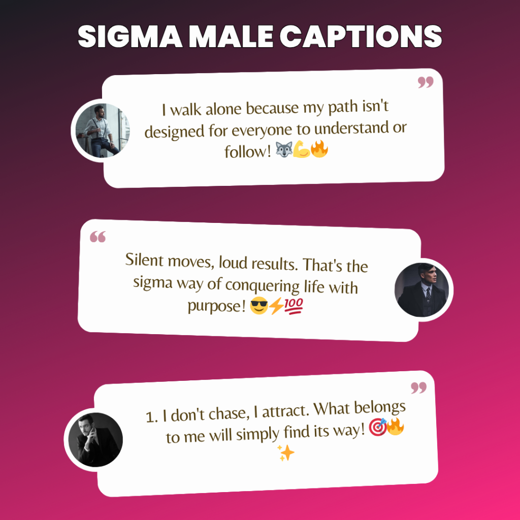 sigma male captions