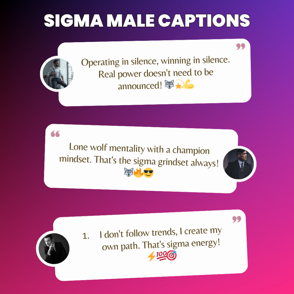sigma male captions