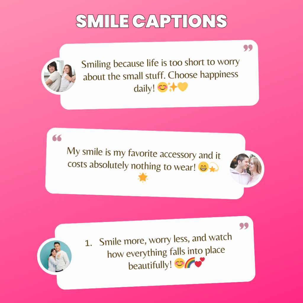 smile captions