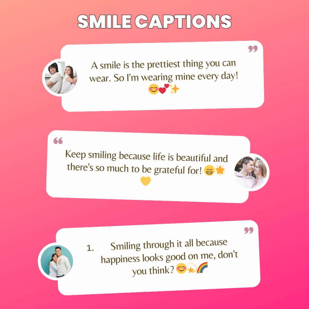 smile captions