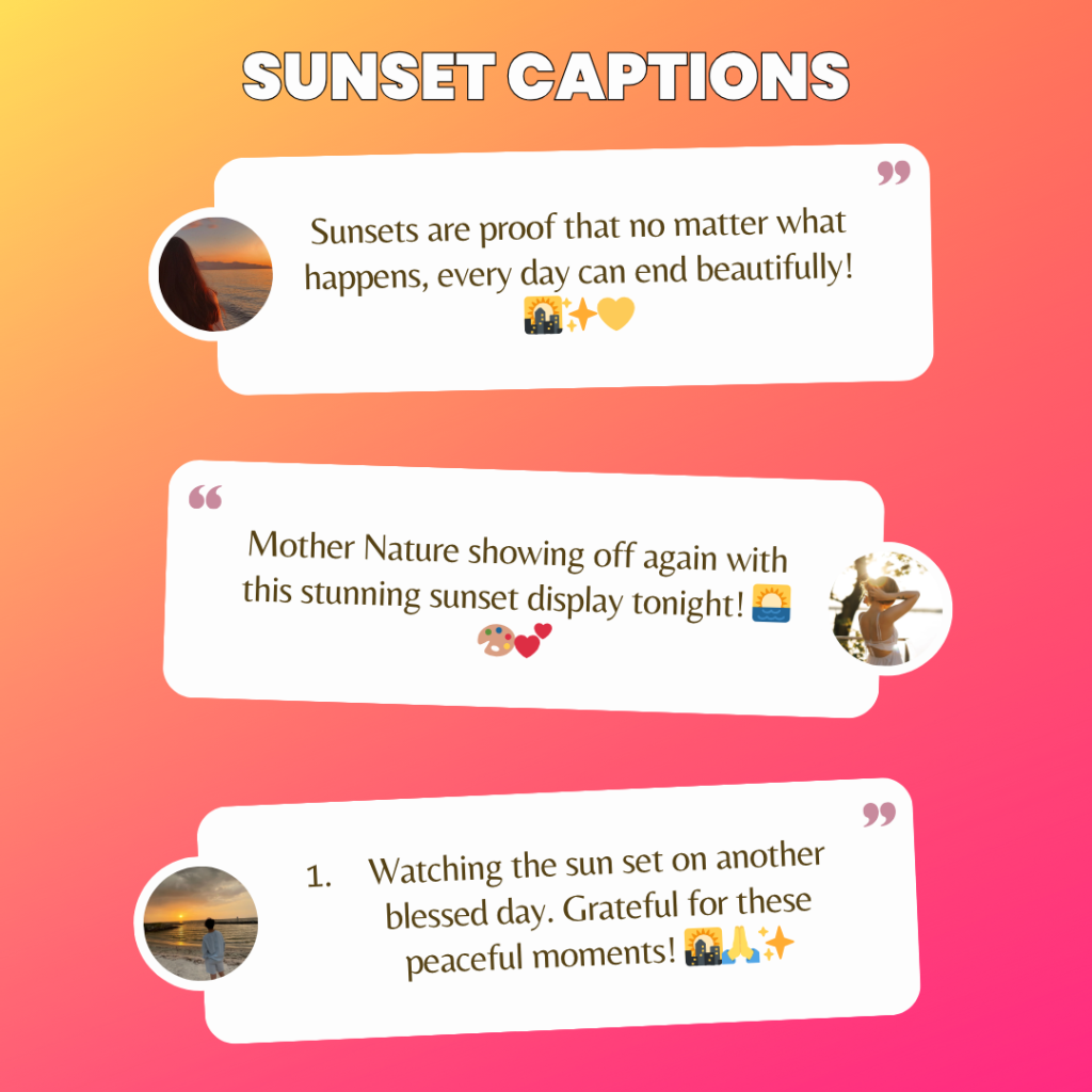 sunset captions