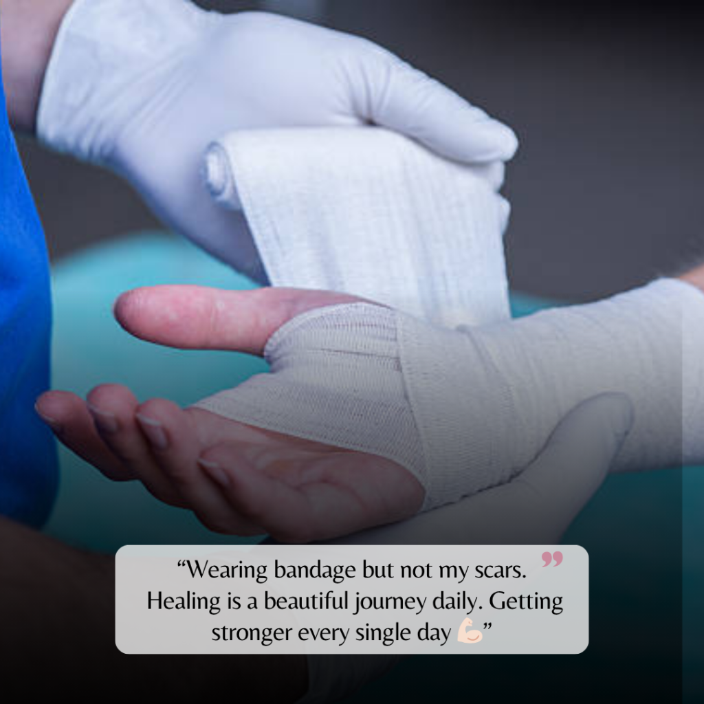 bandage captions