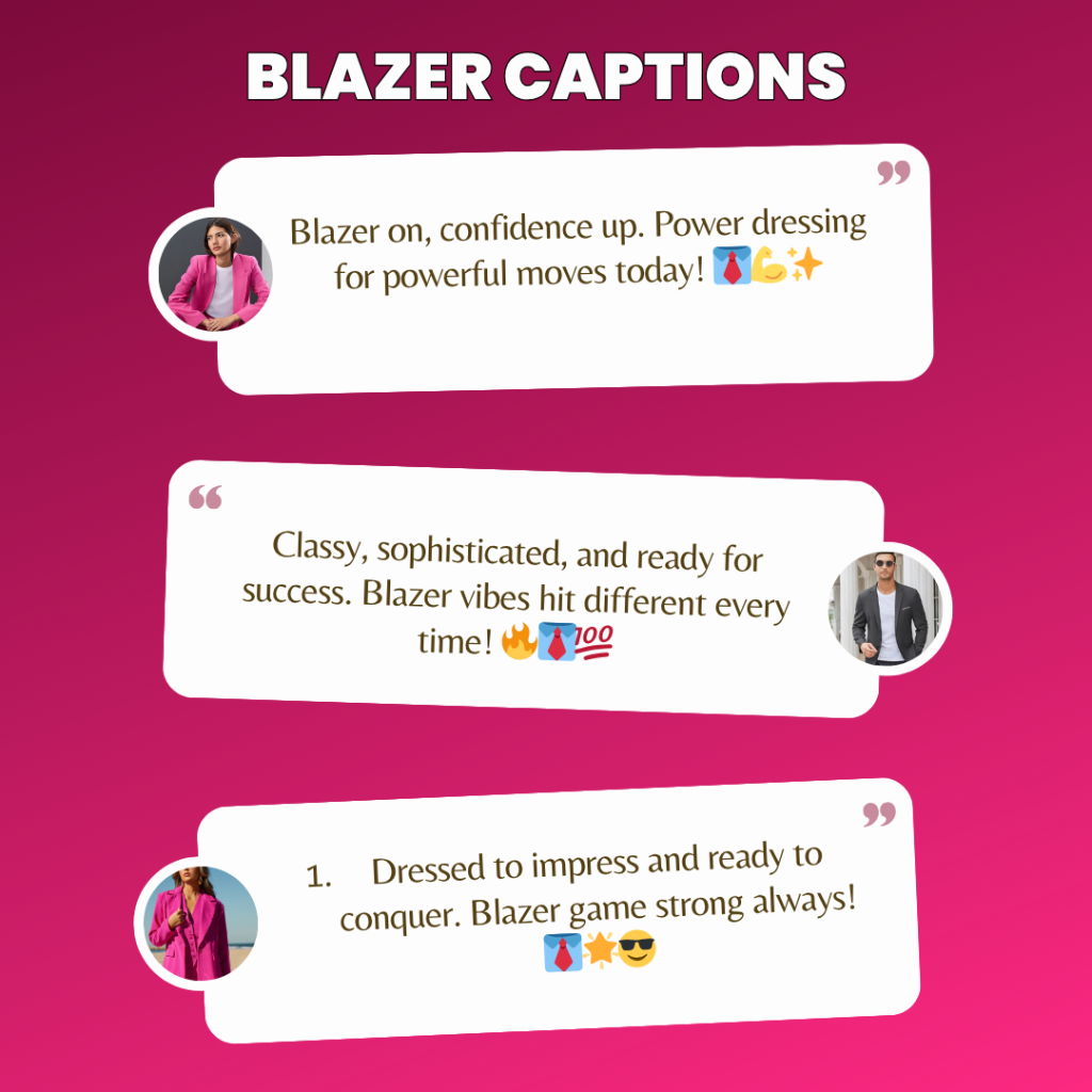 blazer captions