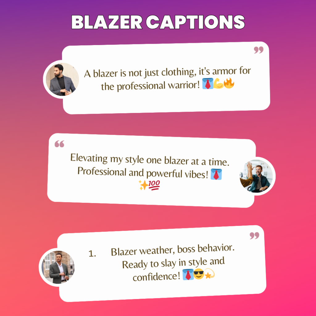 blazer captions