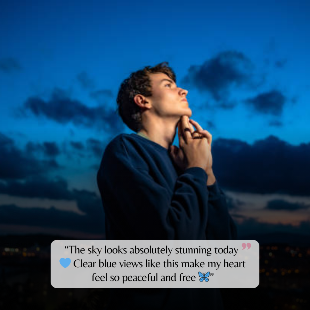 blue sky captions