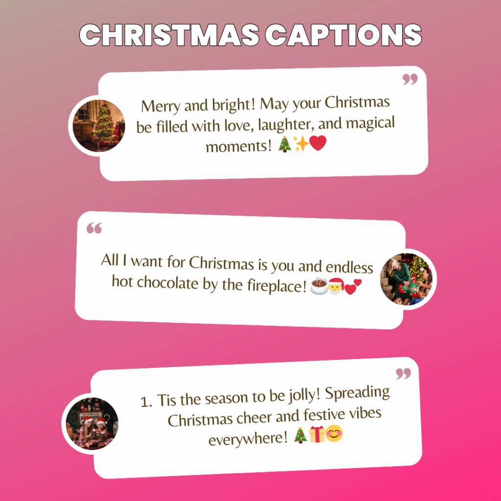 christmas captions
