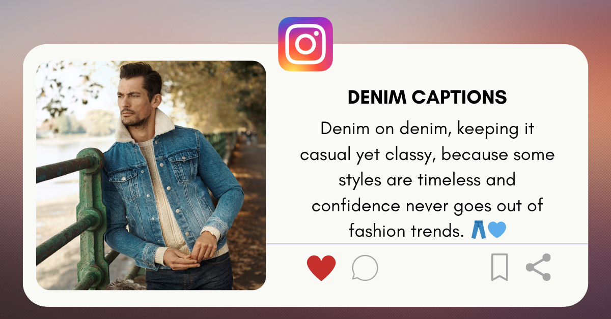 denim captions