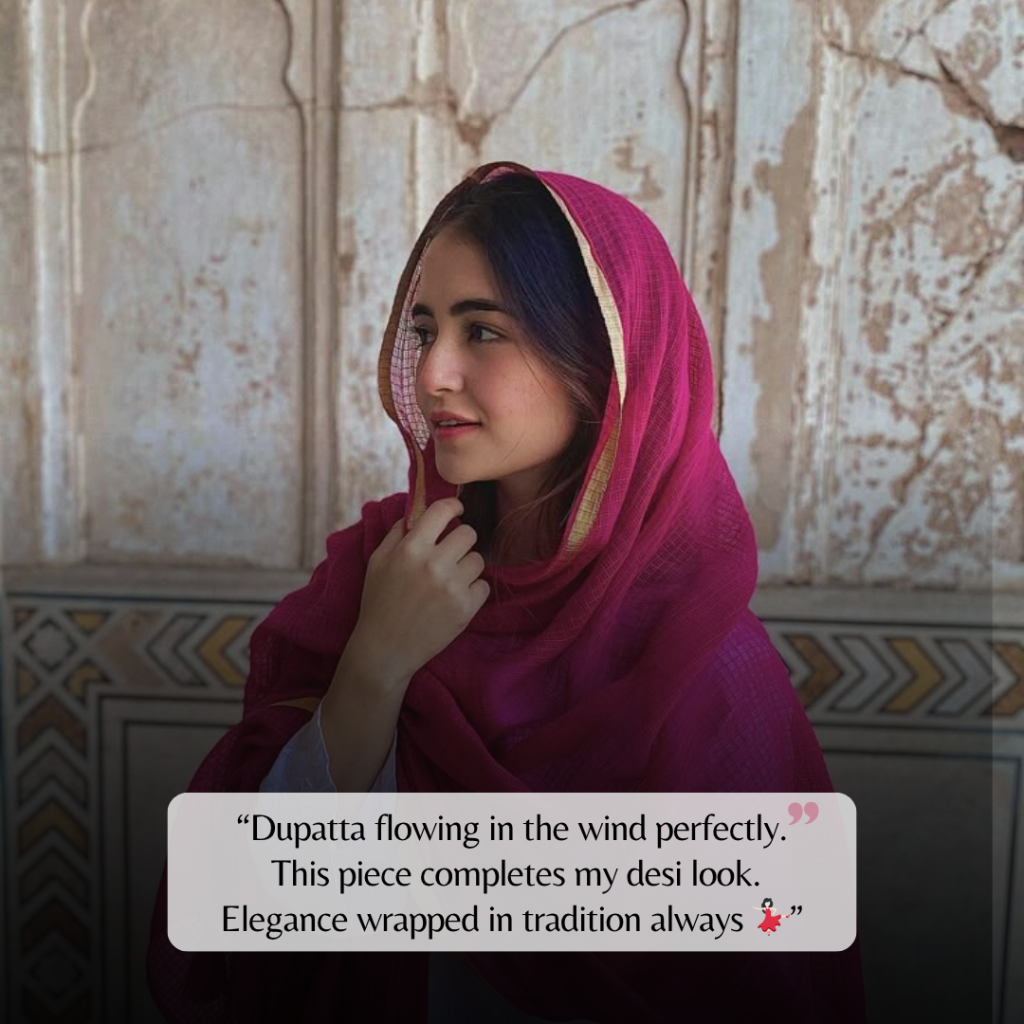 dupatta captions