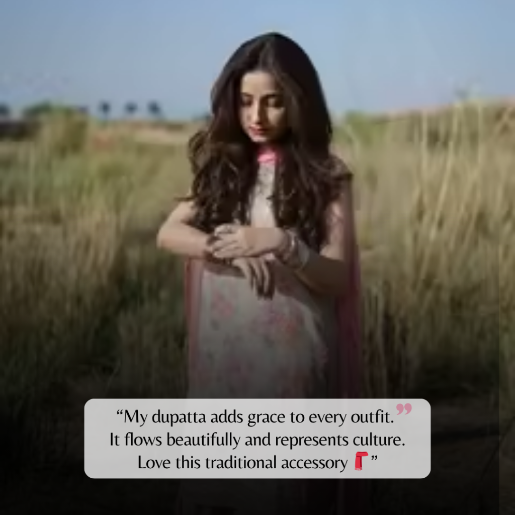 dupatta captions