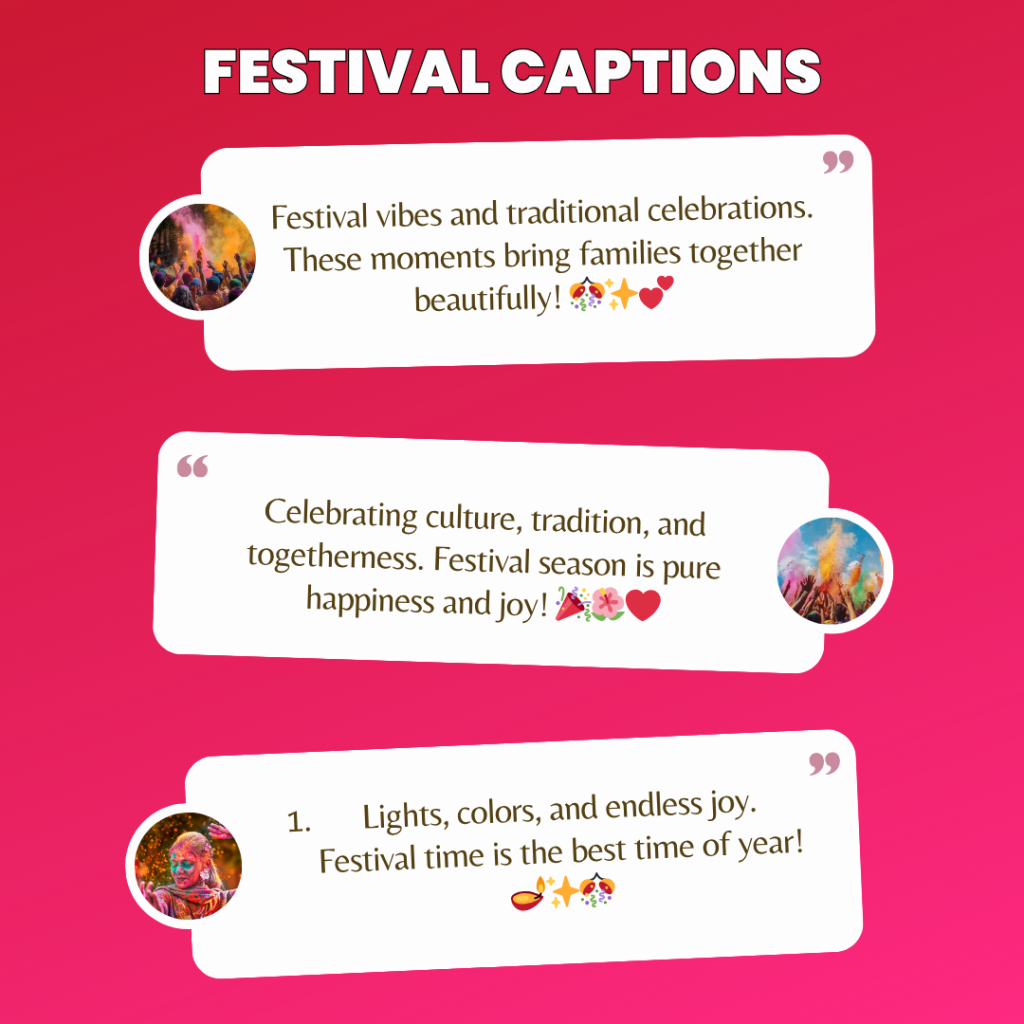 festival captions