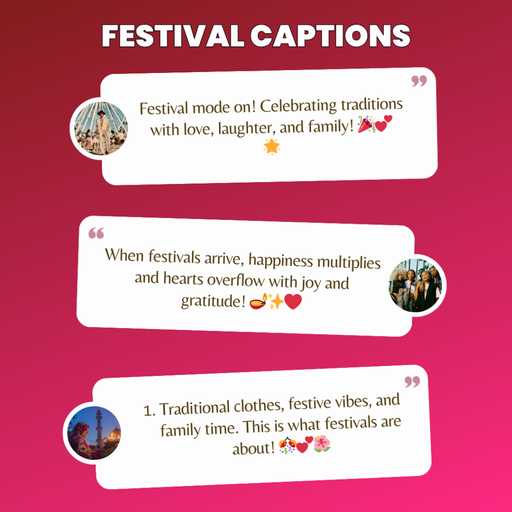 festival captions