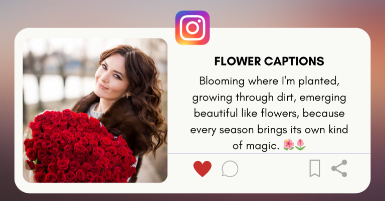 flower captions