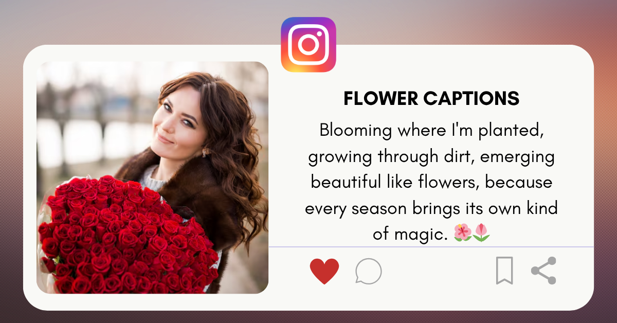 flower captions