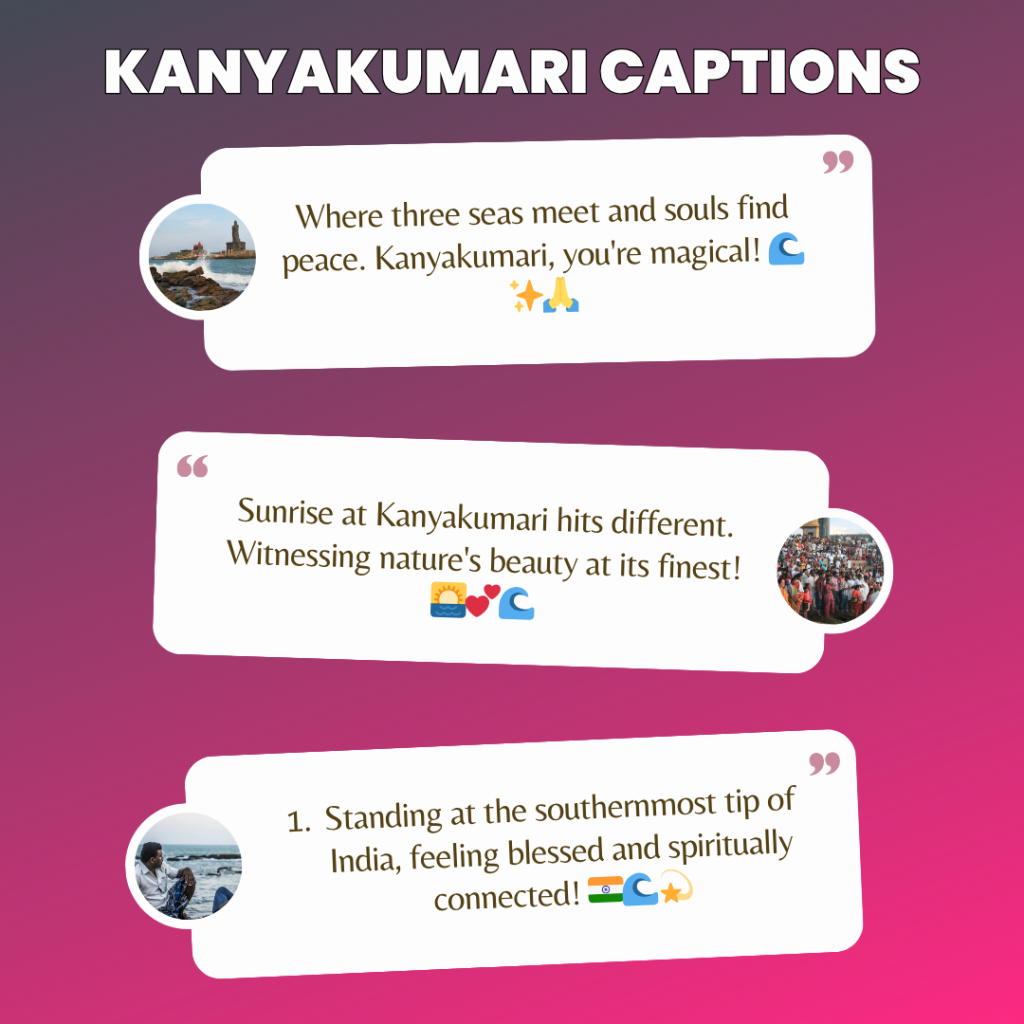 kanyakumari captions