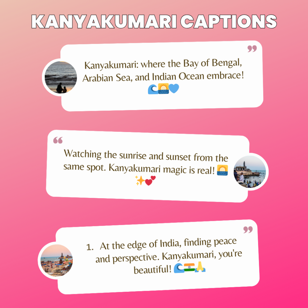 kanyakumari captions