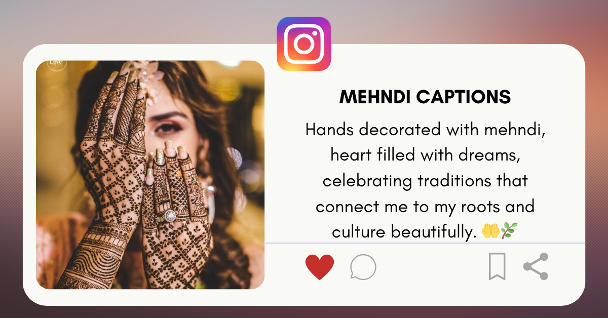 mehndi captions