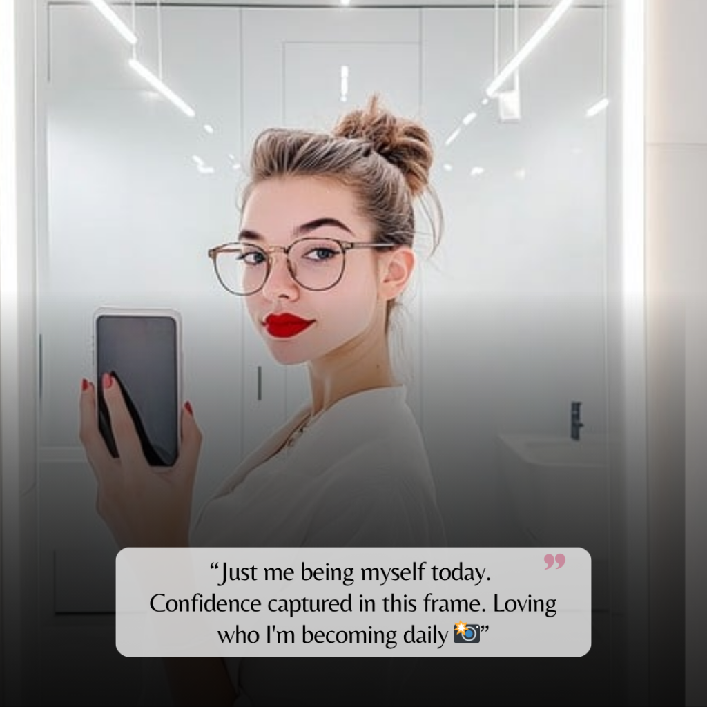 mirror selfie captions