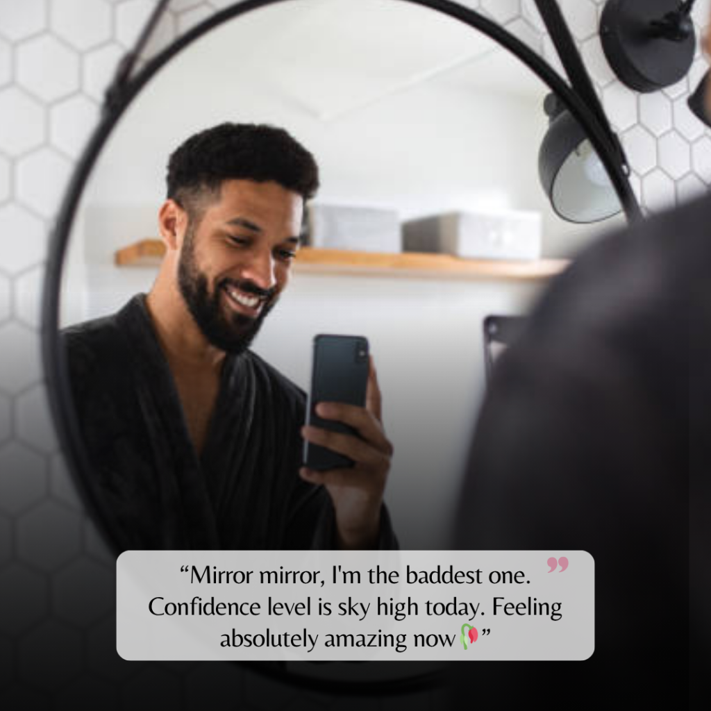mirror selfie captions