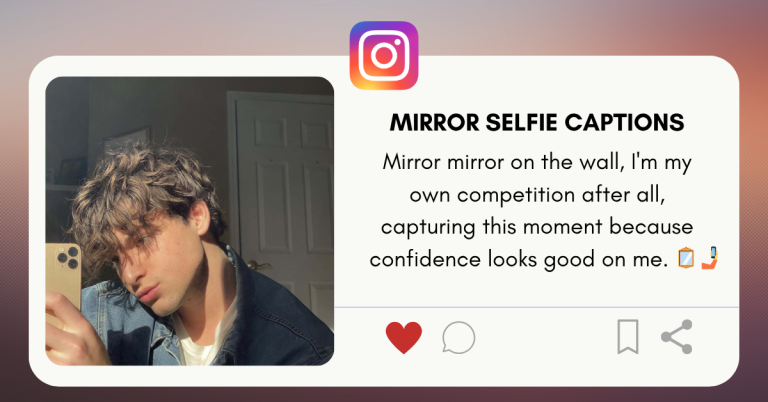 mirror selfie captions