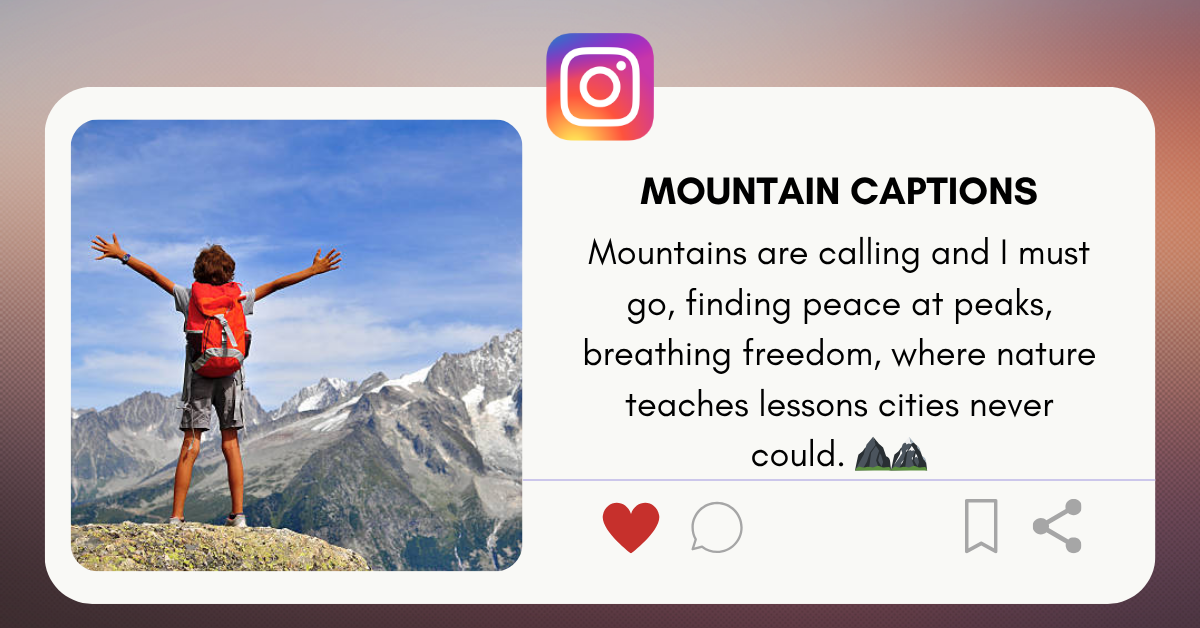 mountain captions