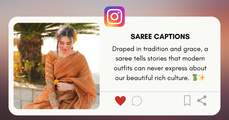 saree captions