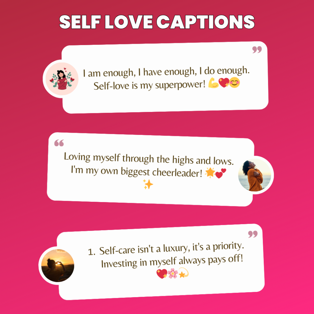 self love captions
